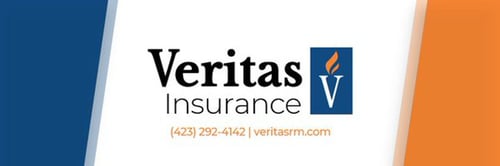 Veritas Insurance Logo Orange & Blue