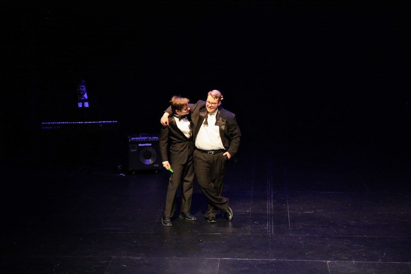 HYE Cabaret Fundraiser TV Time Host Nick Meredith Stuart Perdue