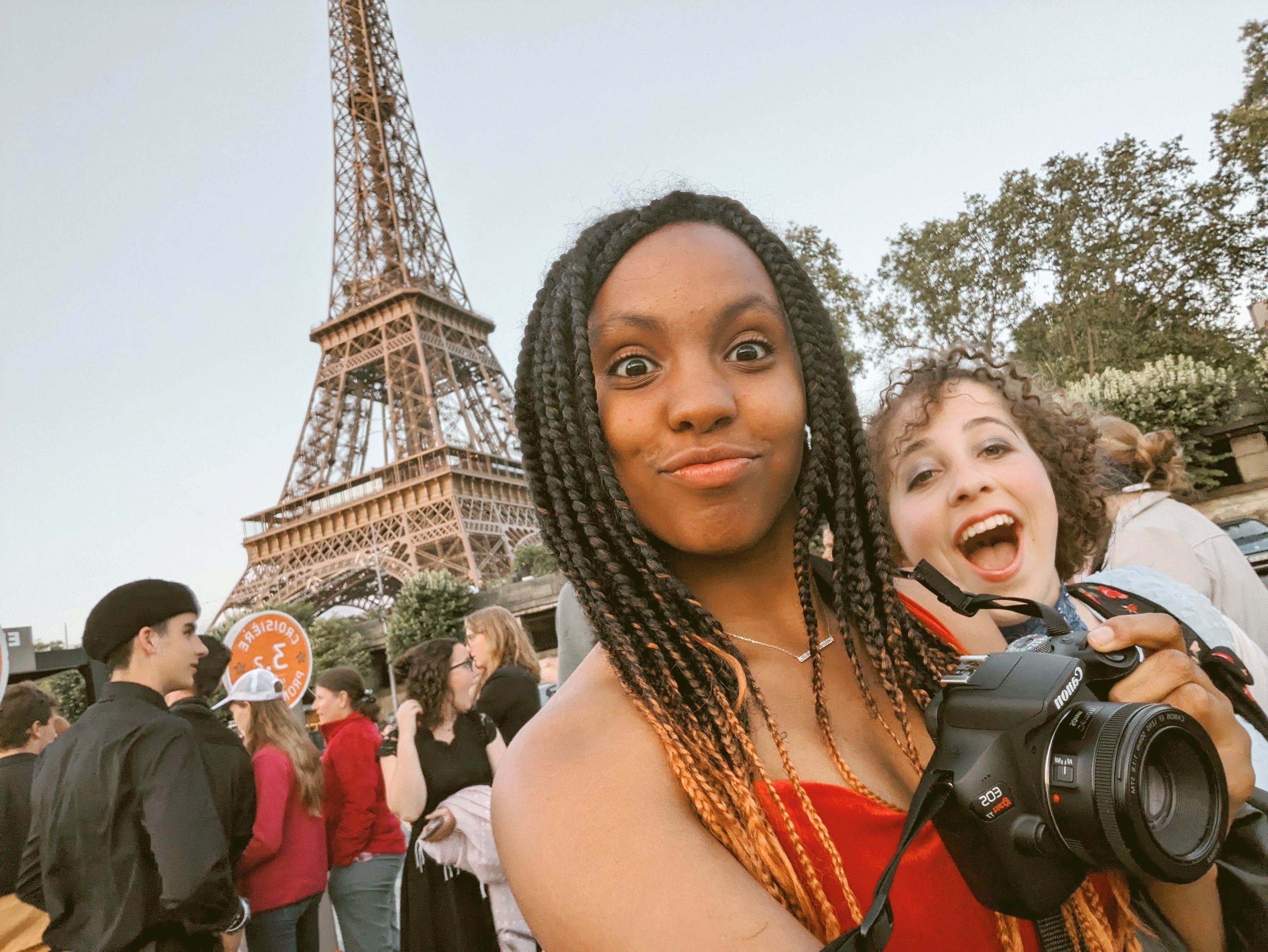 Highlands Youth Ensemble Allied Voices Tour France Eiffel Tower Paris Miriam MJ West, Isabella Setian