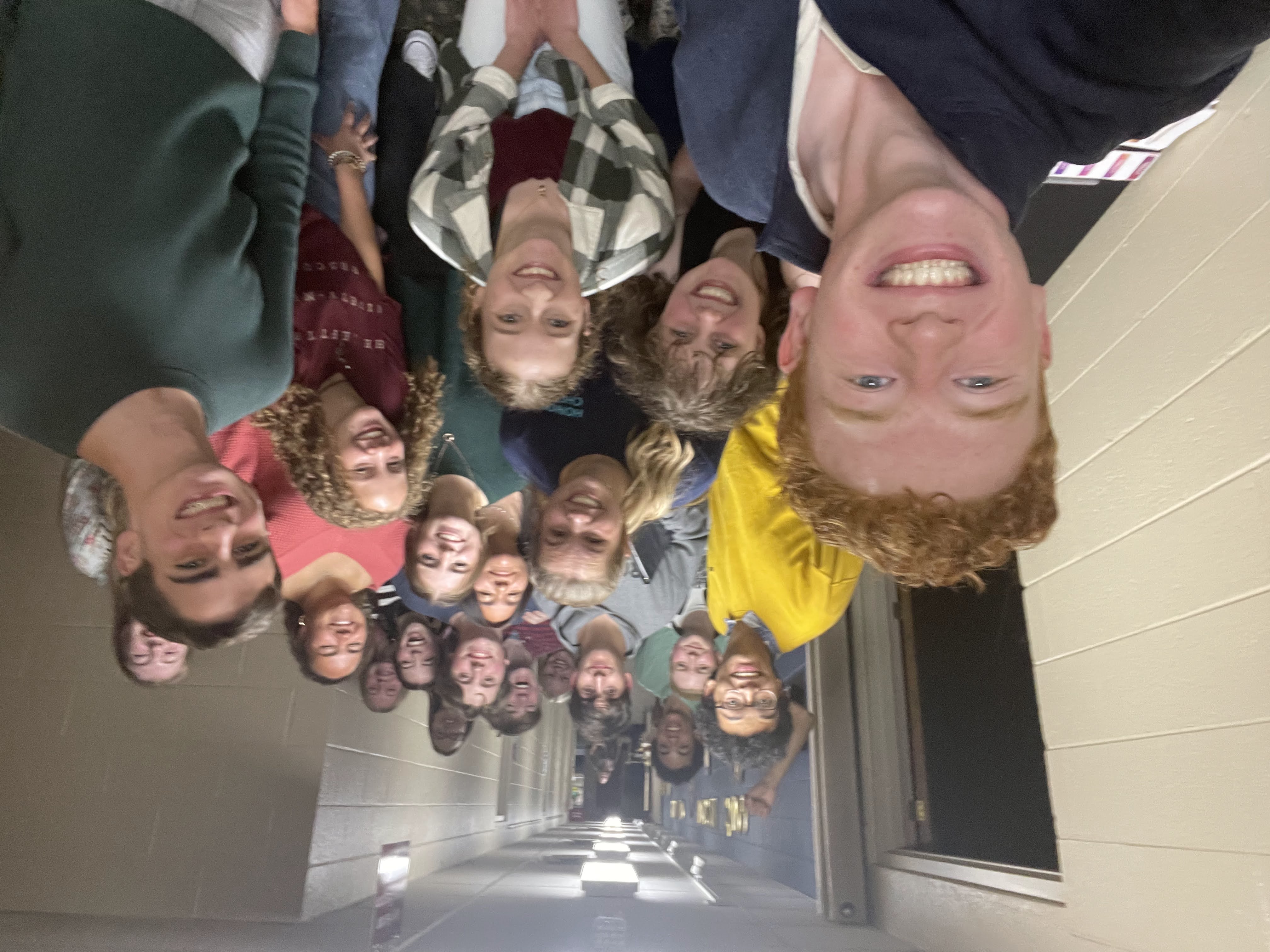 Cabaret Auditions 2025 Hallway Selfie AJ Darlington Annelise Lugo Ruby Crogan Addie Landell Christopher Preshong Jillian McCraw T Rex Meredith Mayes Webb Anna DeLong Charlie Wentzel William Carder 
