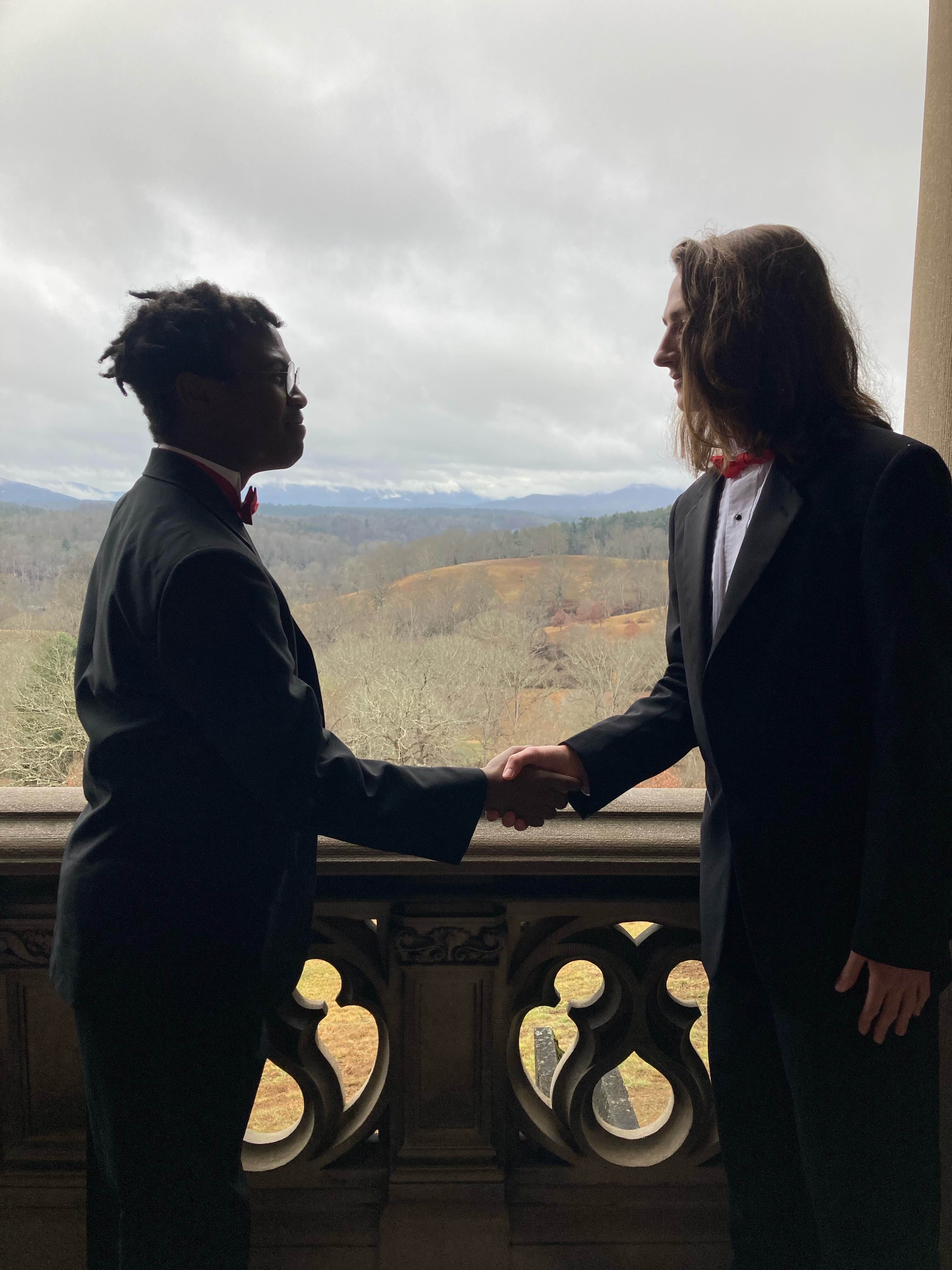 Adam Mabry, Zen Moser Biltmore Highlands Youth Ensemble Handshake
